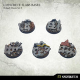 KROMLECH Concrete Slabs Round 32mm Set 3 (5) - Gap Games