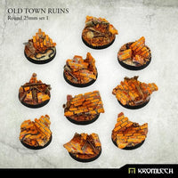 KROMLECH Old Town Ruins Round 25mm Set 1 (10) - Gap Games