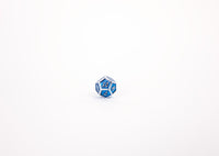 LPG Dice Set - Metal RPG Serif Blue/Silver - Gap Games