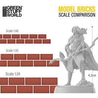 GREEN STUFF WORLD Model Bricks - Grey x 500 1/35