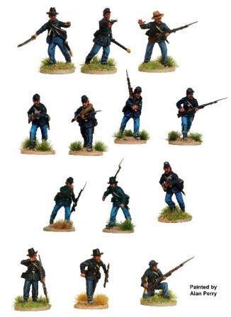 Perry Miniatures: American Civil War Union Infantry in sack coats  skirmishing 1861-65