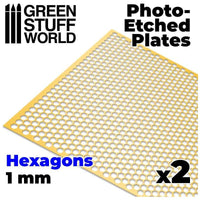 GREEN STUFF WORLD Photo-Etched Plates - Large Hexagons