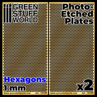 GREEN STUFF WORLD Photo-Etched Plates - Large Hexagons