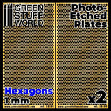 GREEN STUFF WORLD Photo-Etched Plates - Large Hexagons