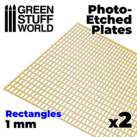 GREEN STUFF WORLD Photo-Etched Plates - Large Rectangles