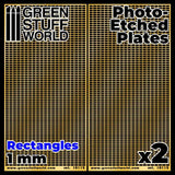 GREEN STUFF WORLD Photo-Etched Plates - Large Rectangles