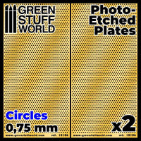 GREEN STUFF WORLD Photo-Etched Plates - Medium Circles