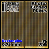 GREEN STUFF WORLD Photo-Etched Plates - Medium Rectangles