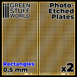 GREEN STUFF WORLD Photo-Etched Plates - Small Rectangles