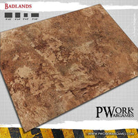 PWORK Wargames - Badlands - Wargames Terrain Mat - Gap Games