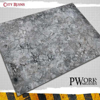 PWORK Wargames - City Ruins - Wargames Terrain Mat - Gap Games