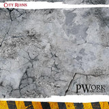 PWORK Wargames - City Ruins - Wargames Terrain Mat - Gap Games