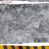 PWORK Wargames - City Ruins - Wargames Terrain Mat - Gap Games