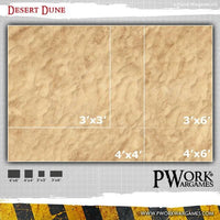 PWORK Wargames - Desert Dune - Wargames Terrain Mat - Gap Games