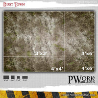 PWORK Wargames - Dust Town - Wargames Terrain Mat - Gap Games