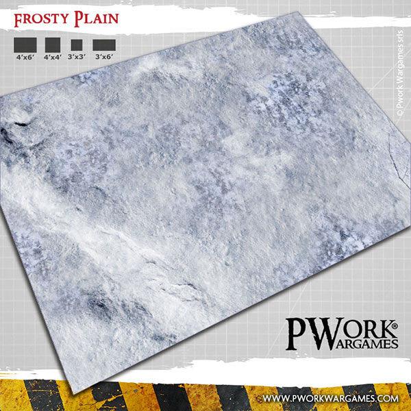 PWORK Wargames - Frosty Plain - Wargames Terrain Mat - Gap Games