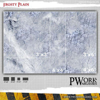 PWORK Wargames - Frosty Plain - Wargames Terrain Mat - Gap Games