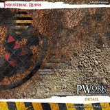 PWORK Wargames - Industrial Ruins - Wargames Terrain Mat - Gap Games