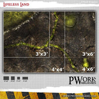 PWORK Wargames - Lifeless Land - Wargames Terrain Mat - Gap Games