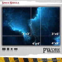 PWORK Wargames - Space Nebula - Wargames Terrain Mat - Gap Games