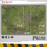 PWORK Wargames - The Valley - Wargames Terrain Mat - Gap Games