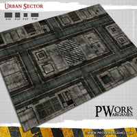 PWORK Wargames - Urban Sector - Wargames Terrain Mat - Gap Games