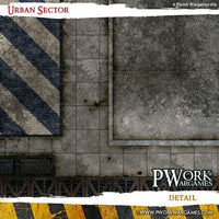 PWORK Wargames - Urban Sector - Wargames Terrain Mat - Gap Games