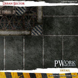 PWORK Wargames - Urban Sector - Wargames Terrain Mat - Gap Games