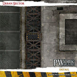 PWORK Wargames - Urban Sector - Wargames Terrain Mat - Gap Games