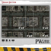 PWORK Wargames - Urban Sector - Wargames Terrain Mat - Gap Games