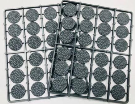 Renedra Bases - 25mm Diameter Cobblestone Bases (48) - Gap Games