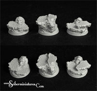 Royal Lions Ruins round bases 25mm set2 (3) 2nd edition - Gap Games