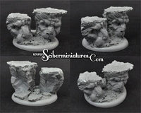 Royal Lions Ruins round edge base 50mm #2 2nd edition - Gap Games