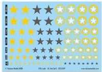 Rubicon Models - US Star Set Yellow & Dark Grey Stars - Gap Games