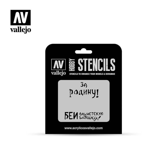 SALE Vallejo Stencils - AFV Markings - Soviet Slogans WWII Num. 2 - Gap Games