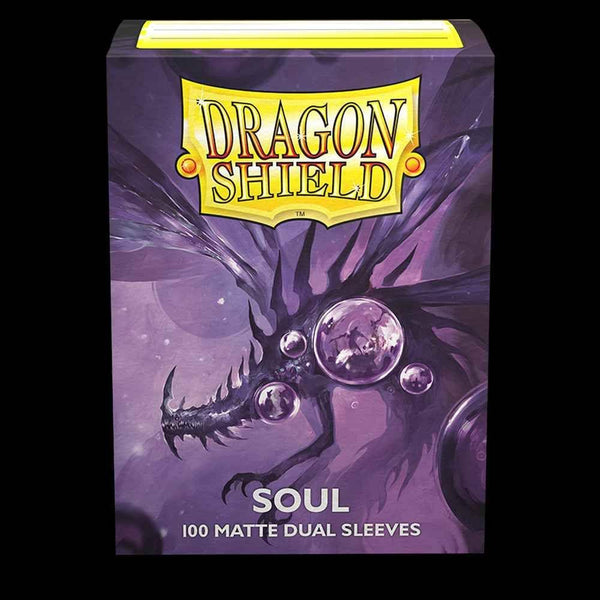 Sleeves - Dragon Shield - Box 100 - Standard Size Dual Matte Metallic Purple (Soul) - Gap Games