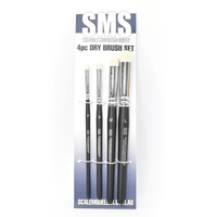 SMS Dry Brush Set (Synthetic) 4pc - Gap Games