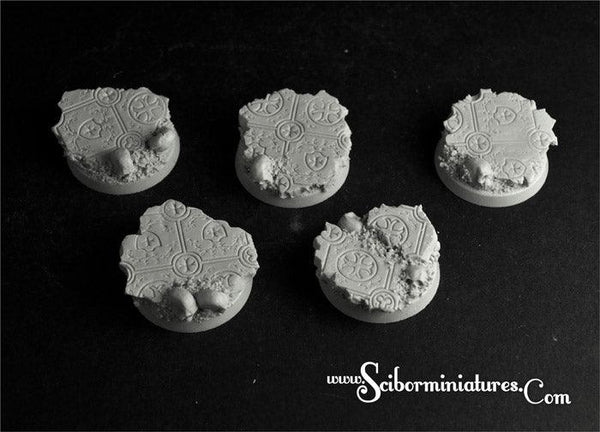 Templar Ruins 25mm round bases set1 (5) 2nd edition - Gap Games