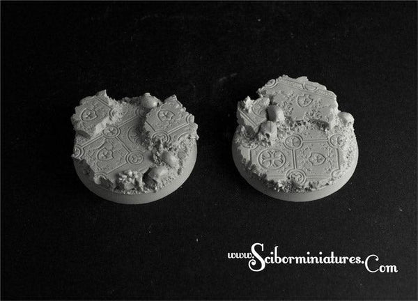 Templar Ruins 40mm round bases set1 (2) 2nd edition - Gap Games