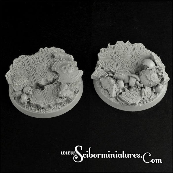 Templar Ruins 50mm round bases set (2) - Gap Games