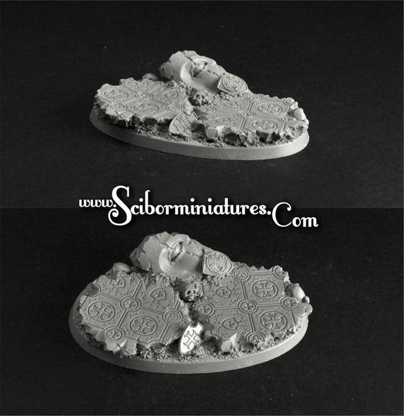 Templar Ruins 75x42mm round base - Gap Games