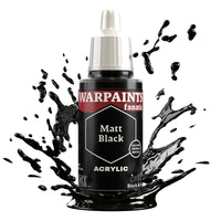 The Army Painter Warpaints Fanatic: Matt Black - 18ml Acrylic Paint - Gap Games