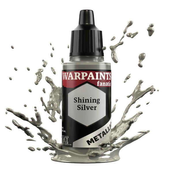 The Army Painter Warpaints Fanatic Metallic: Shining Silver - 18ml Acrylic Paint - Gap Games