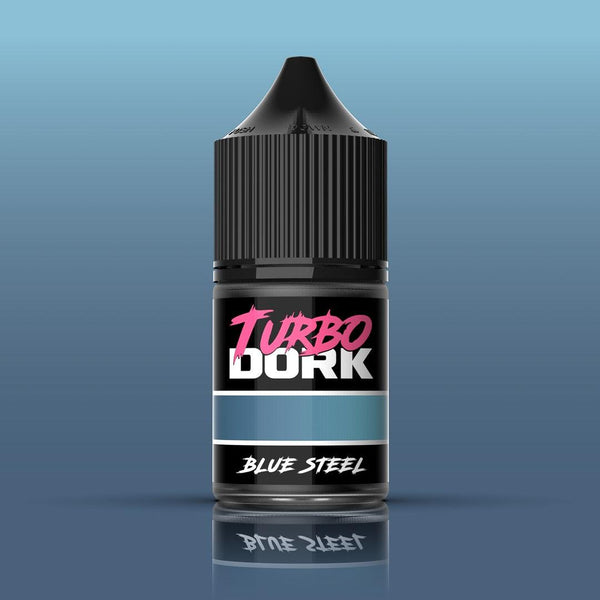 Turbo Dork - Blue Steel Metallic Acrylic Paint 22ml Bottle - Gap Games