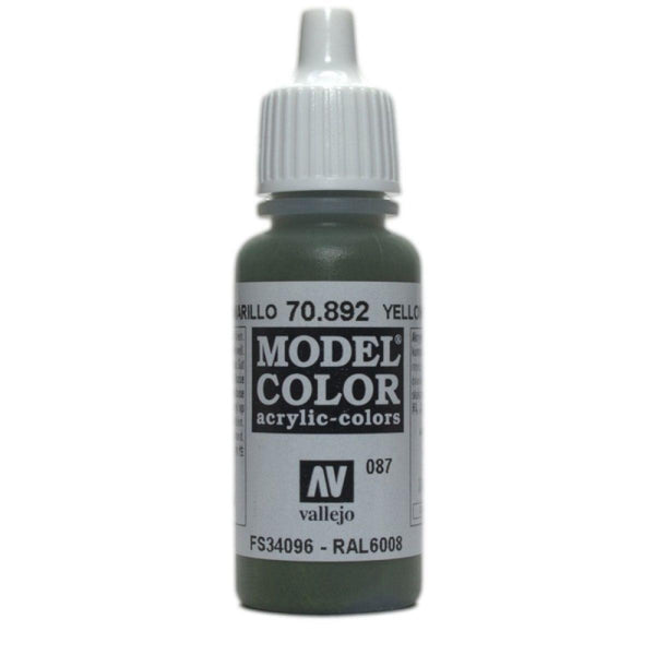 Vallejo 70892 Model Color Yellow Olive 17 ml Acrylic Paint - Gap Games