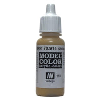 Vallejo 70914 Model Colour Green Ochre 17 ml Acrylic Paint - Gap Games