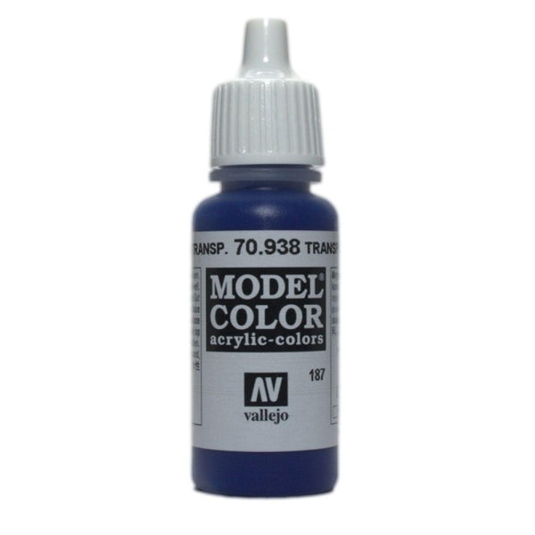 Vallejo 70938 Model Colour Transparent Blue 17 ml Acrylic Paint - Gap Games