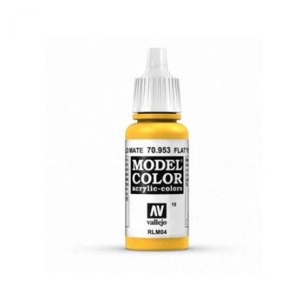 Vallejo 70953 Model Color Flat Yellow 17 ml Acrylic Paint - Gap Games