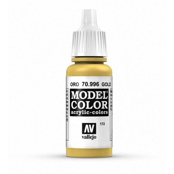 Vallejo 70996 Model Color Metallic Gold 17 ml Acrylic Paint - Gap Games