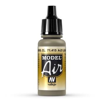 Vallejo 71415 Model Air A-21 Light Greyish Brown 17ml Acrylic Paint - Gap Games